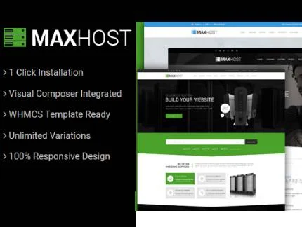 download maxhost web hosting theme