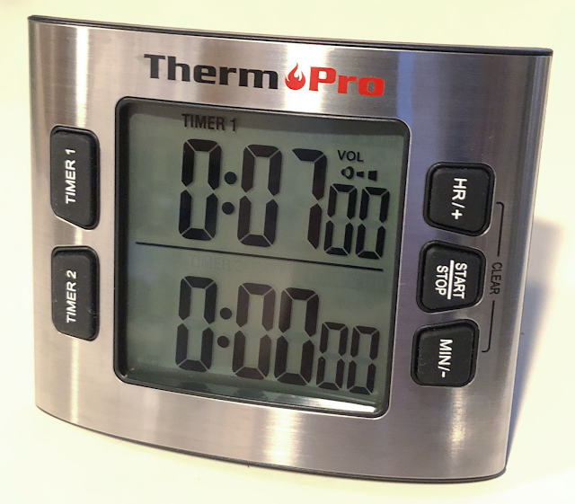 ThermoPro TM02 Dual Event Digital Kitchen Timer with backlight turrned off