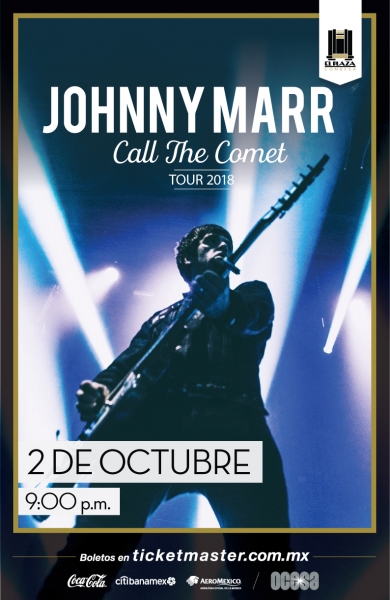 JOHNNY MARR TOCARÁ EN EL PLAZA CONDESA