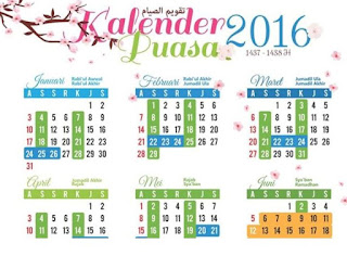 Jadwal Puasa Ramadhan 2016/1437 Hijriah