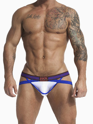 jackadams Flex Racer X-Fly Jock Strap Underwear Royal Blue-White Cool4Guys