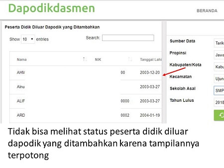 Cara Melihat Data Tambah PD Diluar Dapodik Ditolak/Diterima & Cara Mengajukan Regristrasi Ulang