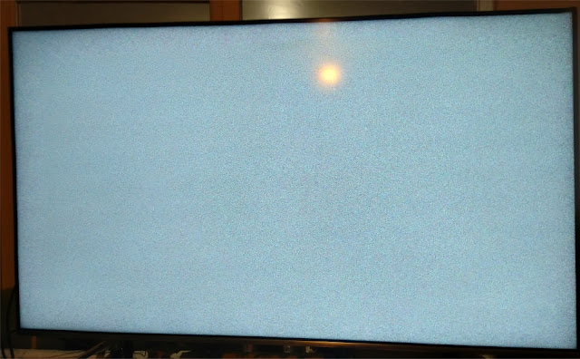 A television screen displaying static.