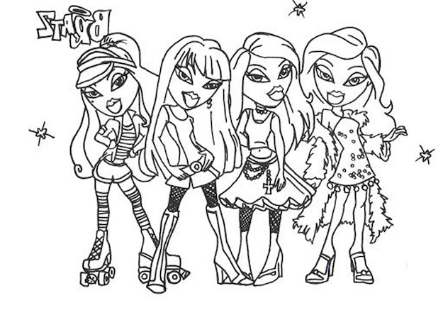 Bratz Coloring Sheet   Flower Coloring Pages For Girls Easy  Printable Kids Colouring Pages