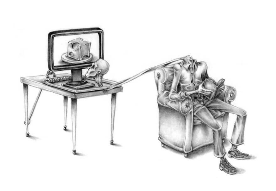 Modern Society Captured In 40 Powerful Illustrations