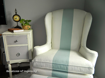  diy painted striped chair makeover