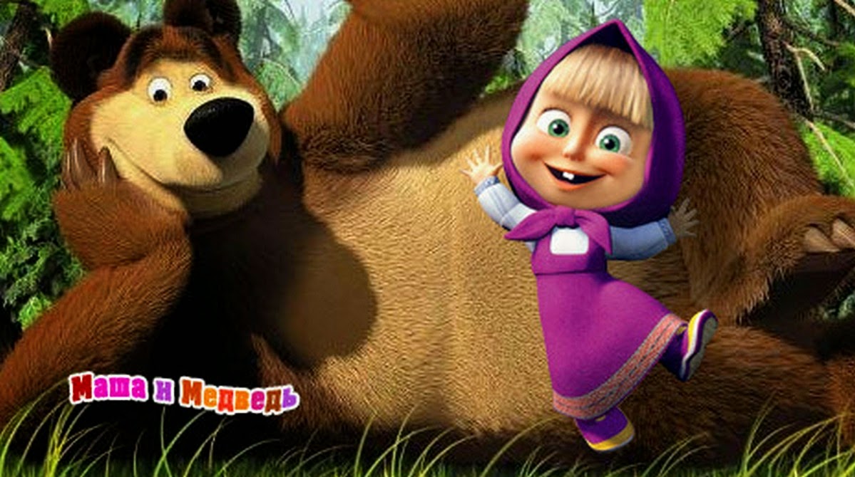 Wallpaper Atau DP BBM Masha And The Bear Terbaru Khusus Android 2015