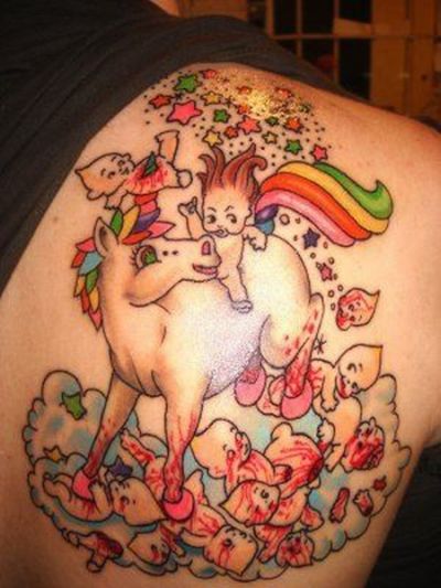 lady gaga tattoos unicorn. unicorn tattoos. unicorn