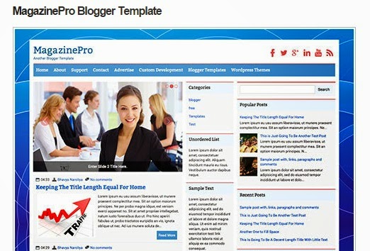 Mẫu Template Business cho Blog