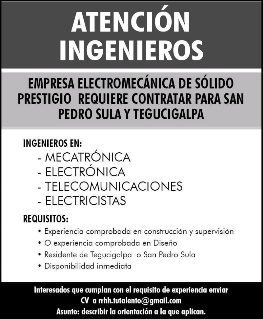 Ingenieros Tegucigalpa Y Sps