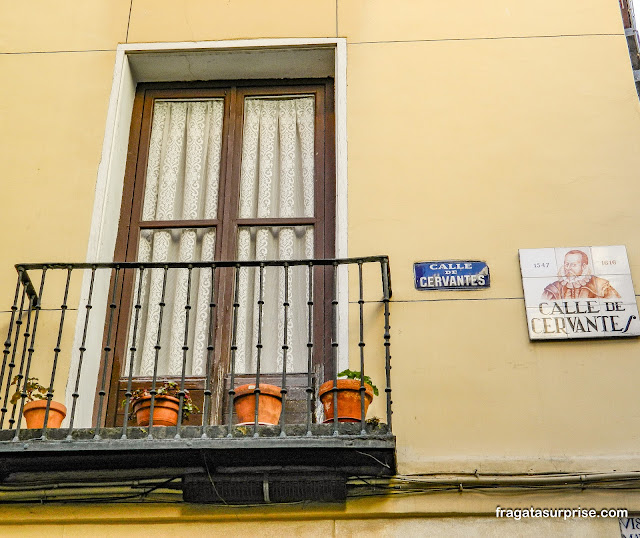 Rua onde morou Miguel de Cervantes no Bairro das Letras de Madri