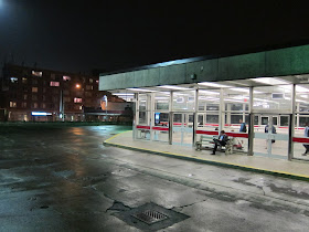 Coxwell station bus platform