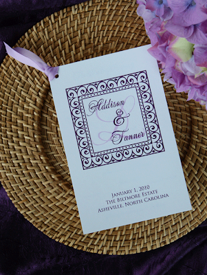 Click here to see the rest of our line of custom wedding programs