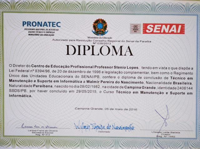 Técnico Manutenção e Suporte de Informática