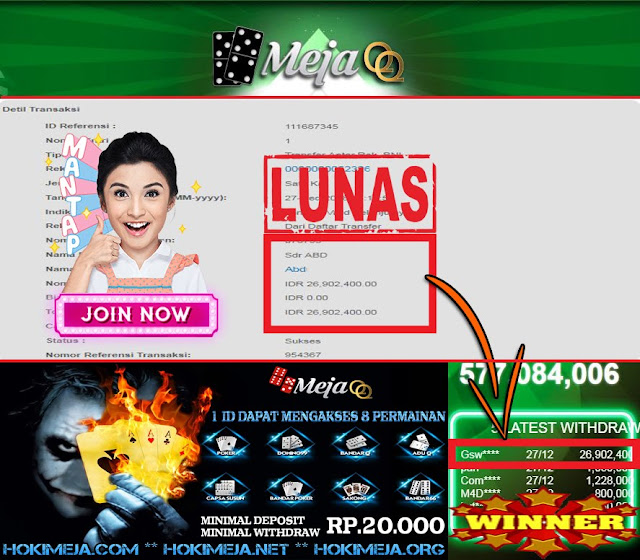  MEJAQQ.COM AGEN JUDI POKER DOMINOQQ BANDARQ ONLINE TERBESAR DI ASIA