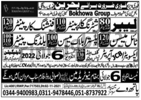 Jobs in Bahrain for Pakistani