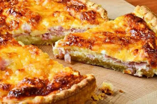 Quiche de queijo e fiambre