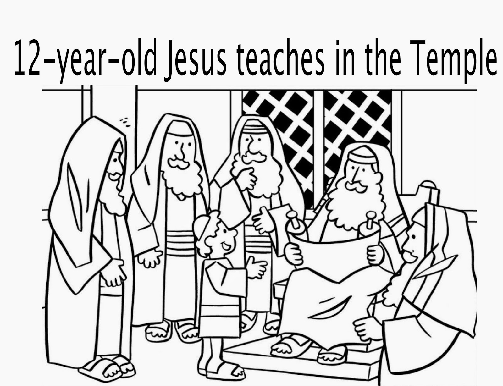 12-Year-Old-Jesus-In-The-Temple-Coloring-Page