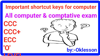 Shortcut keys for computer