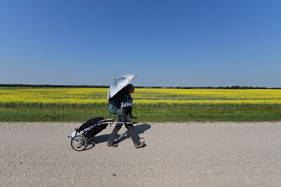 Sonya Richmond on TCT concession road in Manitoba.