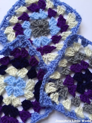 Granny square blanket in progress