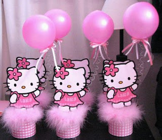 Children parties, Hello Kitty centerpieces decorations