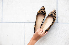 pointed toe leopard flats