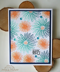 Hero Arts Ombre Ink Background with My Style Stamps by Jess Moyer