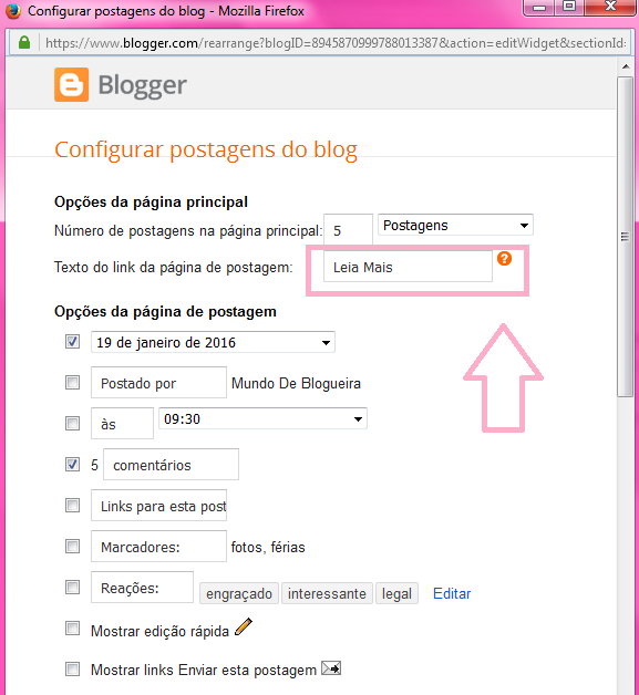 Adicionando botão Leia Mais nas postagens