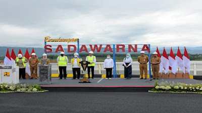 Presiden Joko Widodo Resmikan Bendungan Sadawarna , Gubernur Yakin  Tingkatkan Produksi Beras 