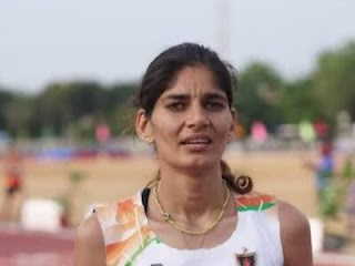 India's Parul Chaudhary 3000m. Won gold in steeplechase.