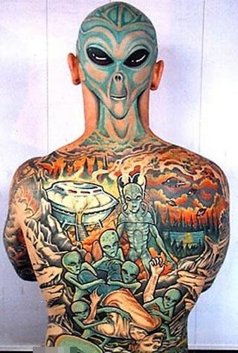 Japanese Famous Tattoo: Alien Tattoo Designs