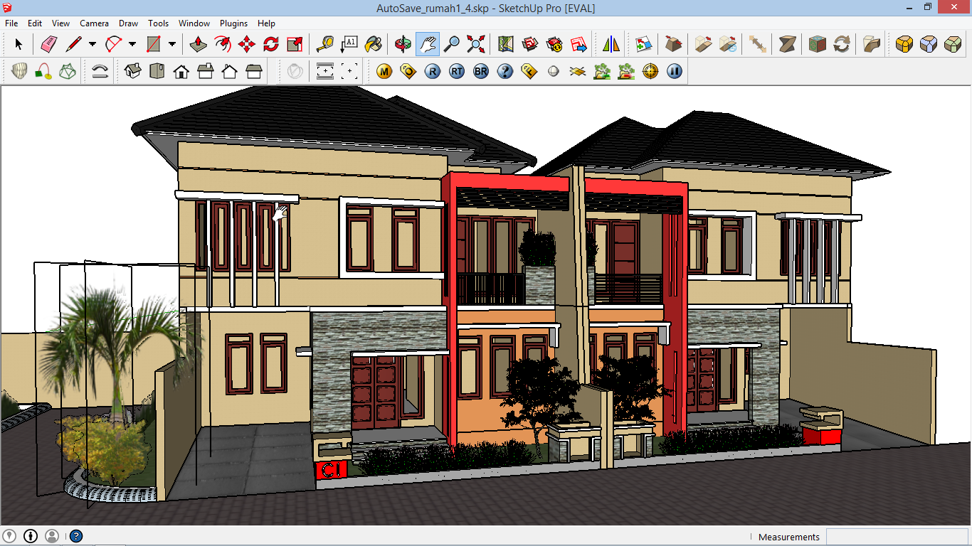 Rumah Minimalis 2 Lantai Sketchup Expo Desain Rumah