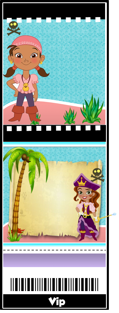 Free printable labels Izzi's character Jake and the Neverland Pirates.