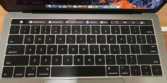 1Password di Touch Bar Macbook Pro