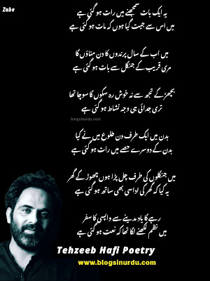 Tehzeeb Hafi Poetry