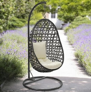 Yopih Cocoon Hanging Chair And Cushion Rattan Swing Chair Outdoor Garden Patio Hanging Wicker Weave Furniture, Outdoor Patio Swings, Outdoor Furniture, Swings, Outdoor Swings, Gliders, Wicker Outdoor Patio Swings, Wood Outdoor Patio Swings, Wicker Patio Swings, Wood Outdoor Patio Swings, 