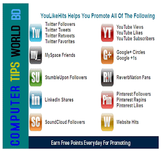 Earn free points and increasing Facebook Likes Twitter Follower Google Plus circles etc.