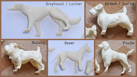 Vitacup Farm and Zoo Plastic Figurines Novelty Premium Animals Freebies Plastic Toy Dogs Poodle Greyhound Boxer Bulldog Airdale Scottie Lurcher, Small Scale World, smallscaleworld.blogspot.com