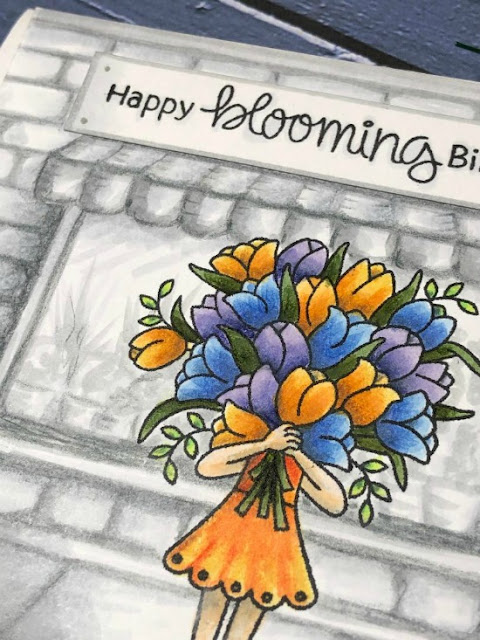 Happy Blooming Birthday Card by March Guest Designer Jane Clark | Loads of Blooms Stamp Set by Newton's Nook Designs #newtonsnook #handmade