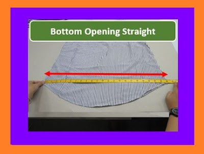 how to measure garment bottom opening