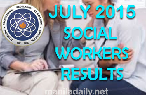 July 2015 Social Worker Board Exam List of Passers (July 2015) 