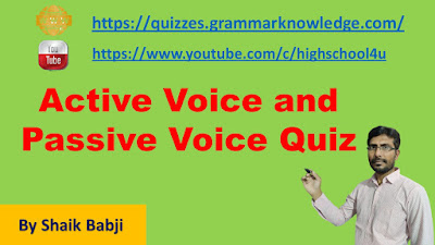 Active Voice and Passive Voice Quiz - 1