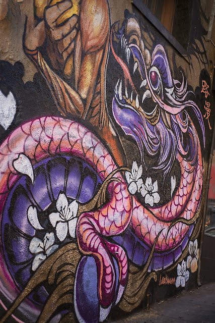 purple dragon graffiti 