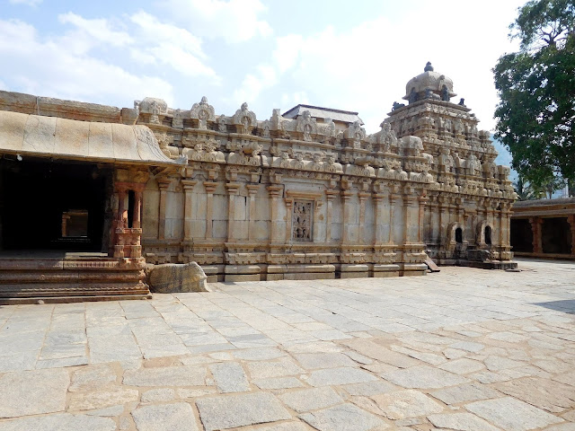 The spire, the vestibule, and the assembly hall of the Bhoga Nandeeshwara Temple, Karnataka