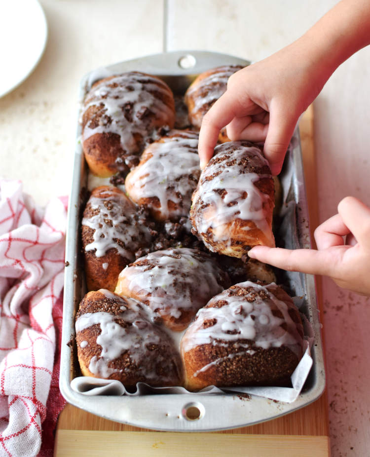 Pan de bolitas con chocolate