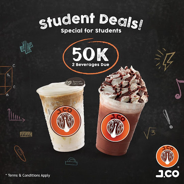 #JCO - #Promo Student Deal Beli 2 Minuman Cuma 50K di JWalk Jogya (s.d 15 Sept 2019)