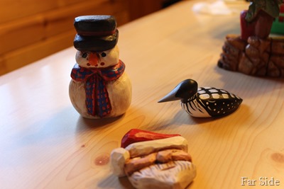 Carvings painted