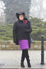 Ultraviolet look, Winter look, Hat