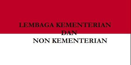 Lembaga Pemerintahan Kementerian Dan Non Kementerian